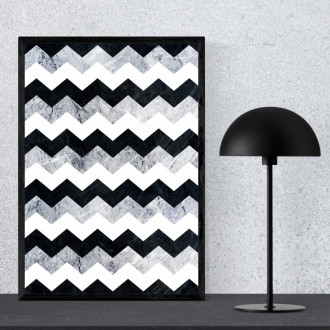 Poster Marble zigzag 059