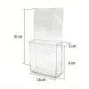 Self-adhesive accessory container for multiple uses - Graphic design. Transparent rectangle with rounded edges.