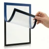 A4 Magnetic Frame with Self-Adhesive Back - Graphic Design. Blue frame with clear front.