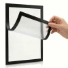 A4 Magnetic Frame with Self-Adhesive Back - Graphic Design. Black frame with clear front.