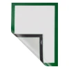 A4 magnetic frame - Graphic design. Clear sleeve with green frame and black corners.