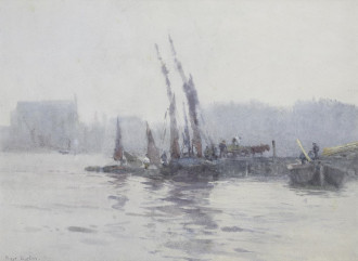Reproduction Boats In A Harbour, Rose Maynard Barton