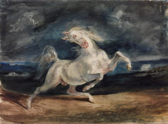 Reproduction Horse Frightened By Lightning, Eugene Delacroix
