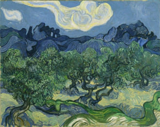 Reproduction Olive Trees With The Alpilles In The Background, Vincent Van Gogh