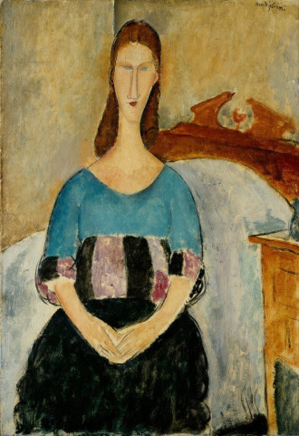 Reproduction Portrait Of Jeanne Hebuterne, Seated, 1918, Amedeo Modigliani