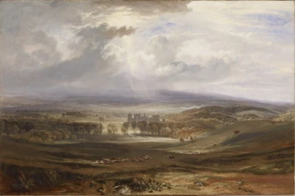 Reproduction Raby Castle, The Seat Of The Earl Of Darlington, William Turner