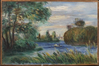 Reproduction River Landscape, 1887 Renoir Auguste