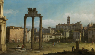 Reproduction Ruins Of The Forum, Rome, Canaletto, Bernardo Bellotto