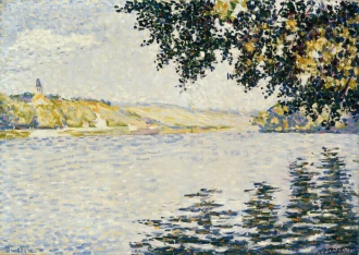 Reproduction View Of The Seine At Herblay, Paul Signac