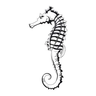Painting Stencil Sea Horse 2108