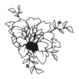 Painting Stencil Flower 2084