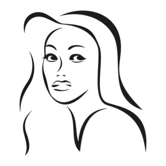 Painting Stencil A Woman\'s Face 2038