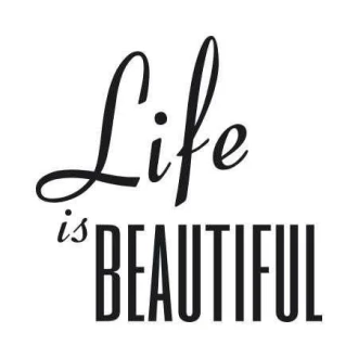 Painting Stencil 02X 23 Life Is Beautiful 1746