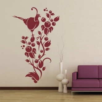 Painting Stencil Pheasant Flower 1233