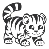 Painting Stencil For Children Tigers 2406