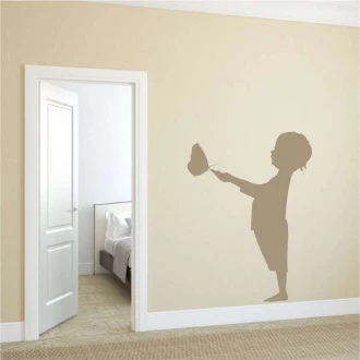 Painting Stencil Child With Butterfly 2275