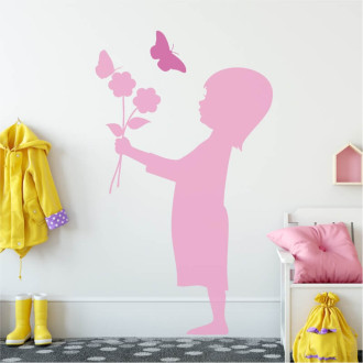 Painting Stencil Girl With Butterfly 2140