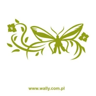 Painting Stencil Butterfly In Flowers 1247