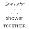 Painting Stencil Save Water Shower Together 2508