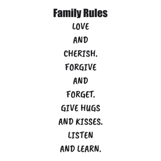 Painting Stencil Family Rules 2434