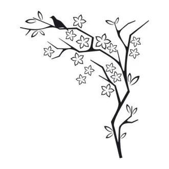 Painting Stencil Tree Tree Bird 2115