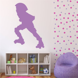 Painting Stencil Child On Roller Skates 2543