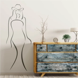 Painting Stencil Silhouette Of A Woman 2037