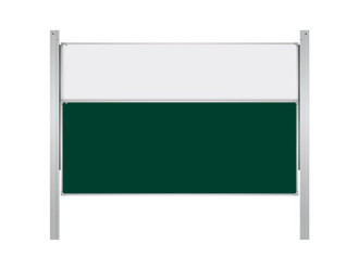 Column board green-white lacquered, green-white