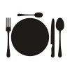 Chalkboard sticker 050 plates cutlery