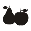 Chalkboard sticker 073 pear apple