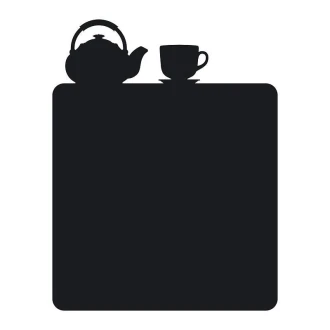 Chalkboard sticker teapot and cup 088