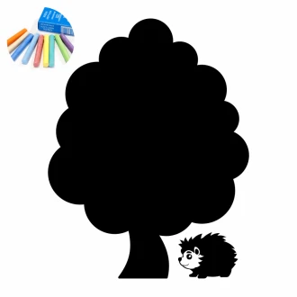 Chalkboard sticker for children, the hedgehog tree 280