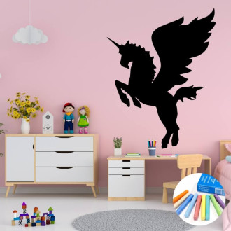 Self adhesive chalkboard for children unicorn 399