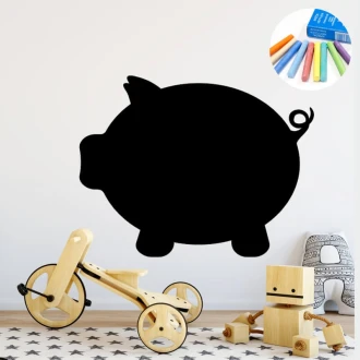 Chalkboard sticker for children pig 306