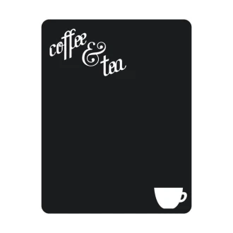 Chalkboard sticker to the restaurant menu coffee and tea 237