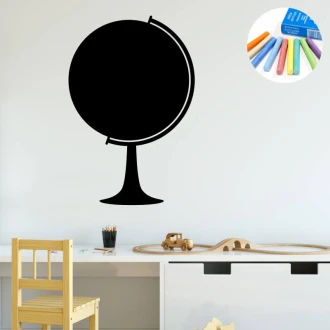Chalkboard sticker globe 344