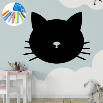 Chalkboard sticker head of a cat 197