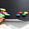 Self-adhesive magnetic board for chalk markers