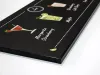 Magnetic chalkboard in aluminium frame with printed design