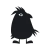 Chalkboard sticker bird 194