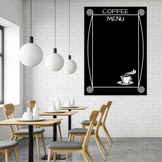 Chalk board with print, coffee menu 088