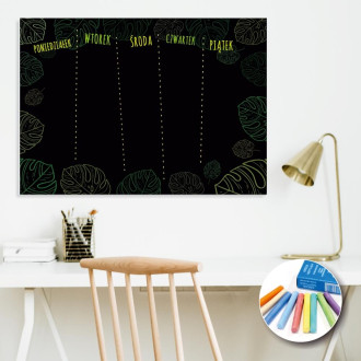 Chalk board with imprint weekly planner 097