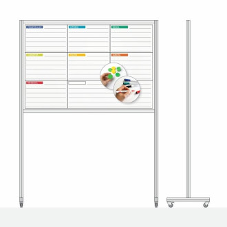 Magnetic whiteboard with printing