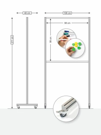 Magnetic Whiteboard With Printing