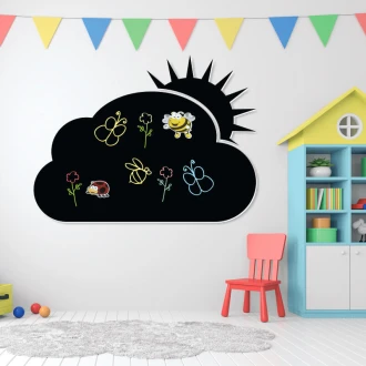 Magnetic Chalkboard For Children Sun Cloud 044