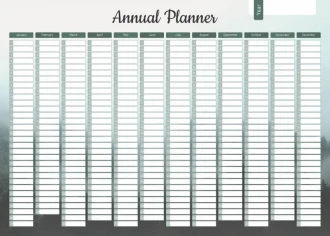Dry-Erase Magnetic Whiteboard Annual Planner 467