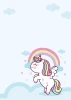 Magnetic Dry-Erase Board for Kids Unicorn, Rainbow 599