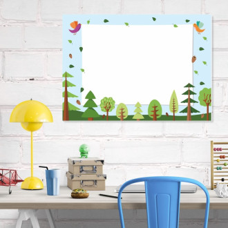 Dry Erase Magnetic Whiteboard For Childrens Forest, Birds 526