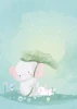 Magnetic Dry-Erase Board for Kids Elephant, Bunny, Flowers 606