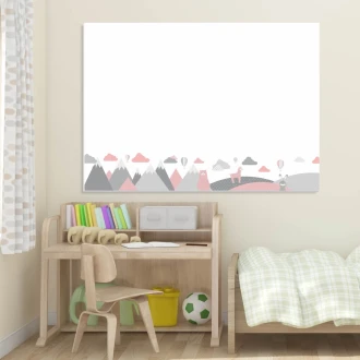 Dry Erase Magnetic Whiteboard For Children, Animals, Mountains 383